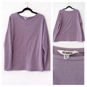 💜 BB Dakota Oversized Long Sleeve Top – Lavender | Size XXL